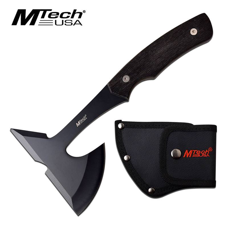 9" Black Stainless Steel Camping Axe - Tophatter's Army Products & Self Defense Collectible Weapons - Tophatter Daily Deals